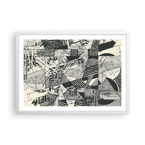 Poster in een witte lijst - De dynamiek van nu - 70x50 cm