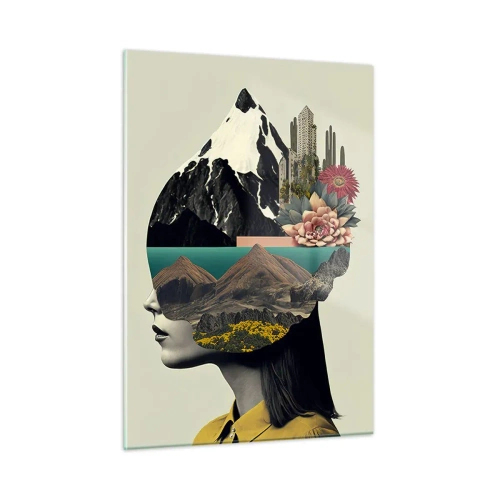 Schilderen op glas - Vrouw – altijd een mysterie - 50x70 cm