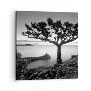 Schilderen op canvas - Stilte aan de horizon - 70x70 cm