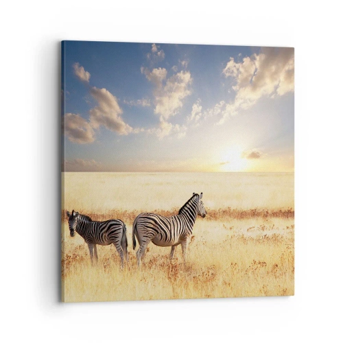 Schilderen op canvas - Ga weg, verstoor onze vrede niet - 70x70 cm