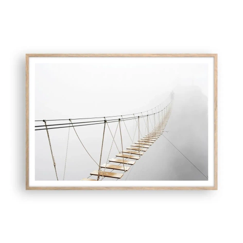 Een poster in een licht eiken lijst - Waar zal het je brengen? - 100x70 cm
