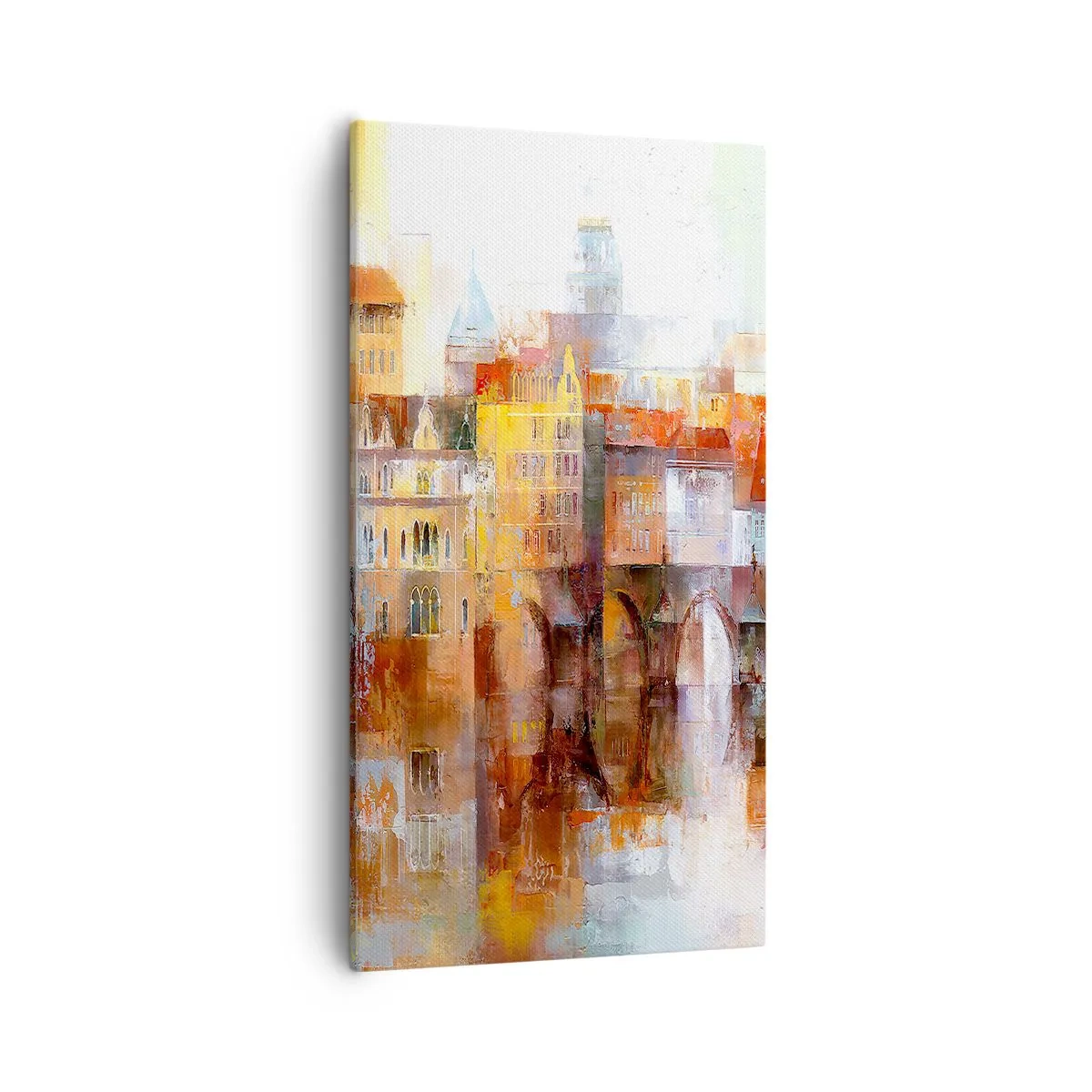 Schilderen op canvas - Ook onder de brug is het mooi - 55x100 cm