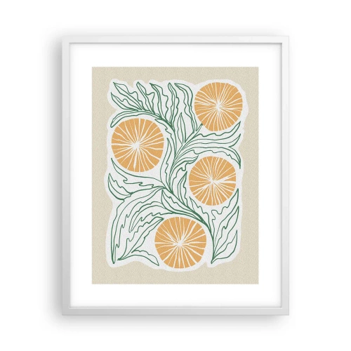 Poster in een witte lijst - Etnisch met een vleugje abstractie - 40x50 cm