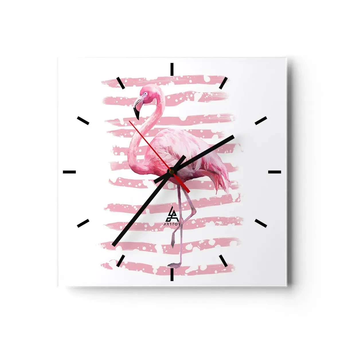 Wandklok - Klok - Met waardigheid, hoewel in het roze - 40x40 cm