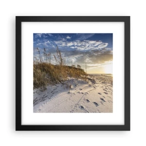 Poster in een zwarte lijst - Een uitnodiging voor een wandeling - 30x30 cm