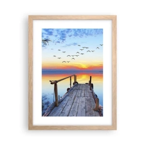 Een poster in een licht eiken lijst - Het is tijd om terug te gaan... - 30x40 cm