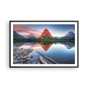 Poster in een zwarte lijst - Warmte en koude - 91x61 cm