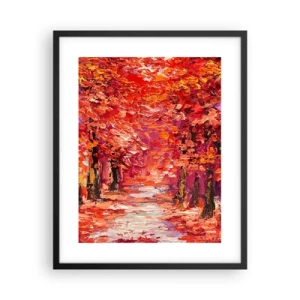 Poster in een zwarte lijst - Herfst impressie - 40x50 cm