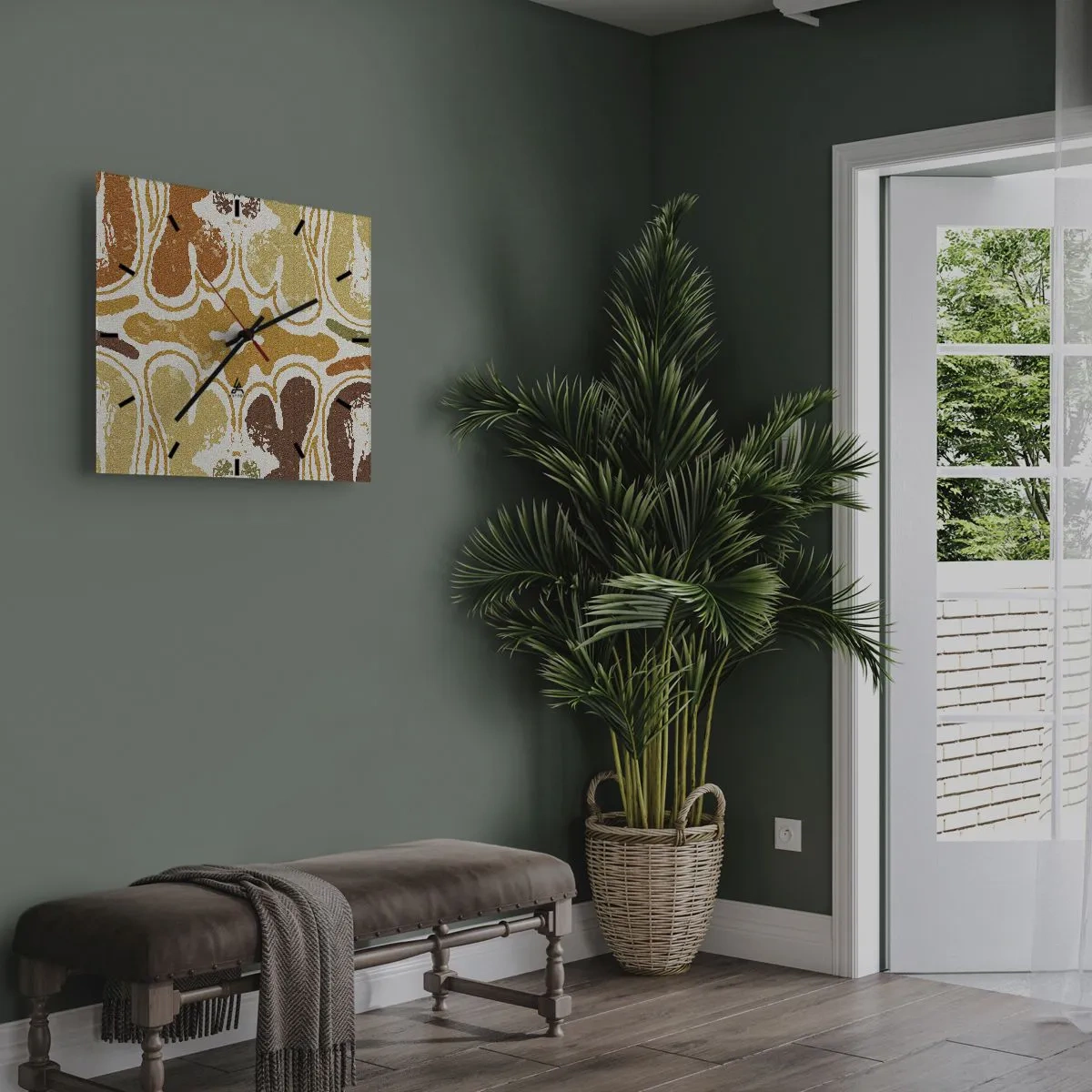 Wandklok - Klok - Sentimentele abstractie - 40x40 cm