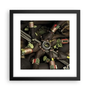 Poster in een zwarte lijst - Wij zijn samen - 30x30 cm