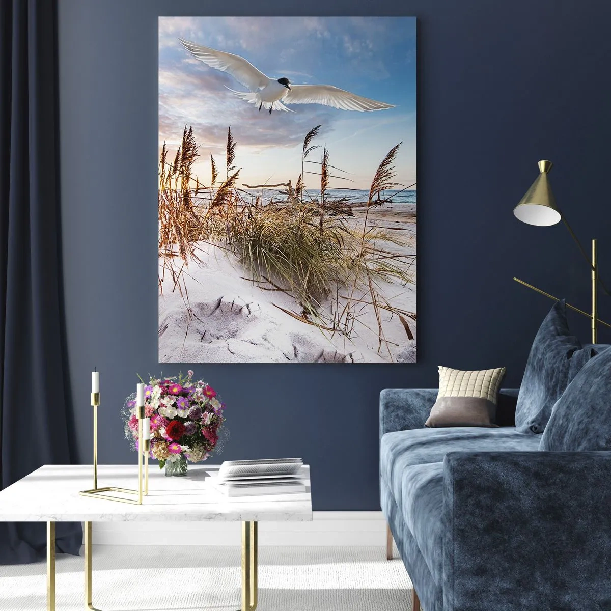 Schilderen op glas - Wind uit zee - 70x100 cm