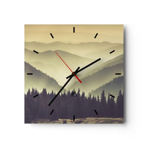 Wandklok - Klok - Achter de zeven bergen... - 30x30 cm