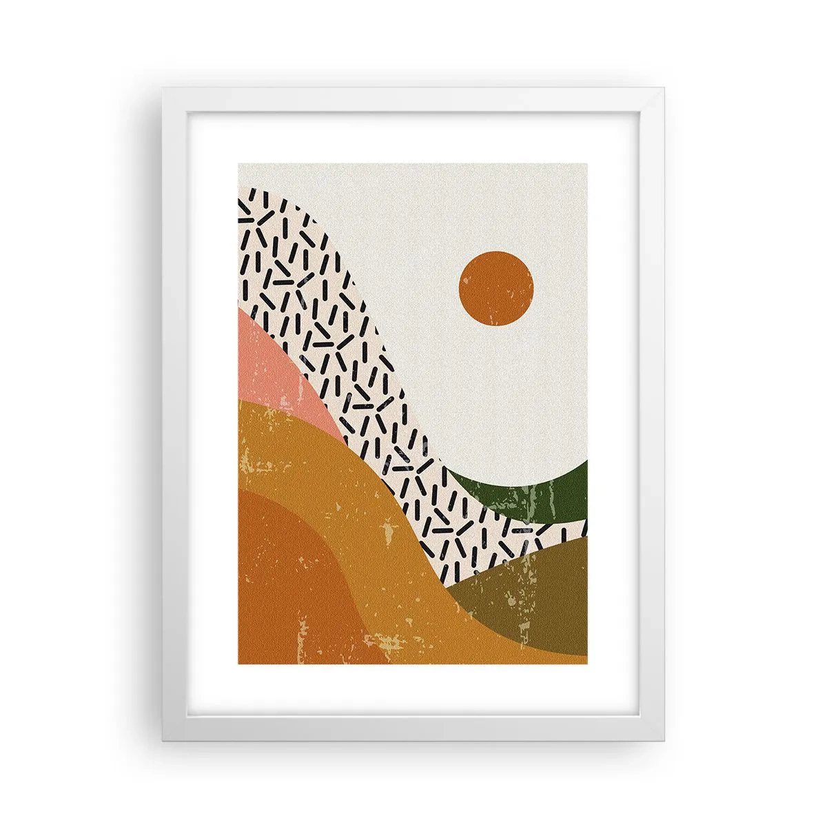 Poster in een witte lijst - Zonne-abstractie - 30x40 cm