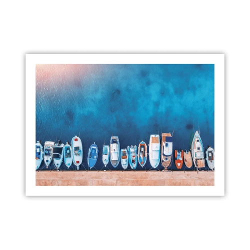 Poster - In één rij - 70x50 cm