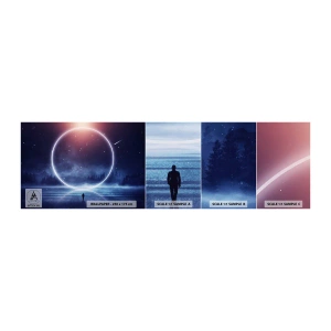 Fotobehang Monster Zelfklevend Deluxe Sticker - Ze zijn er al... - Fantasie, Kosmos, Landschap - 100x30 cm