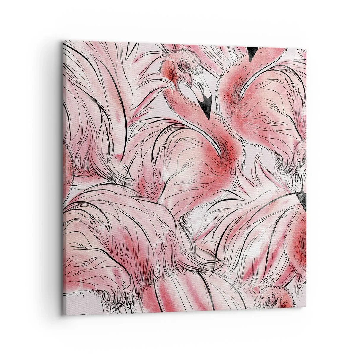 Schilderen op canvas - Vogelcorps de ballet - 50x50 cm