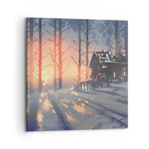 Schilderen op canvas - Alleen de zon kijkt hier naar binnen - 70x70 cm