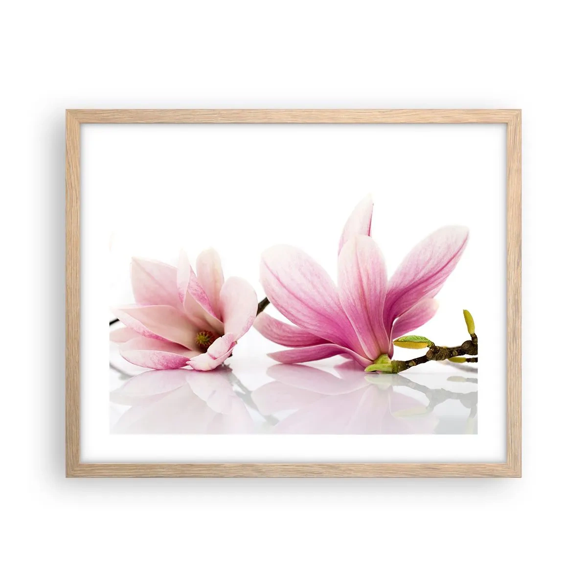 Een poster in een licht eiken lijst - Delicaat als een lentebriesje - 50x40 cm