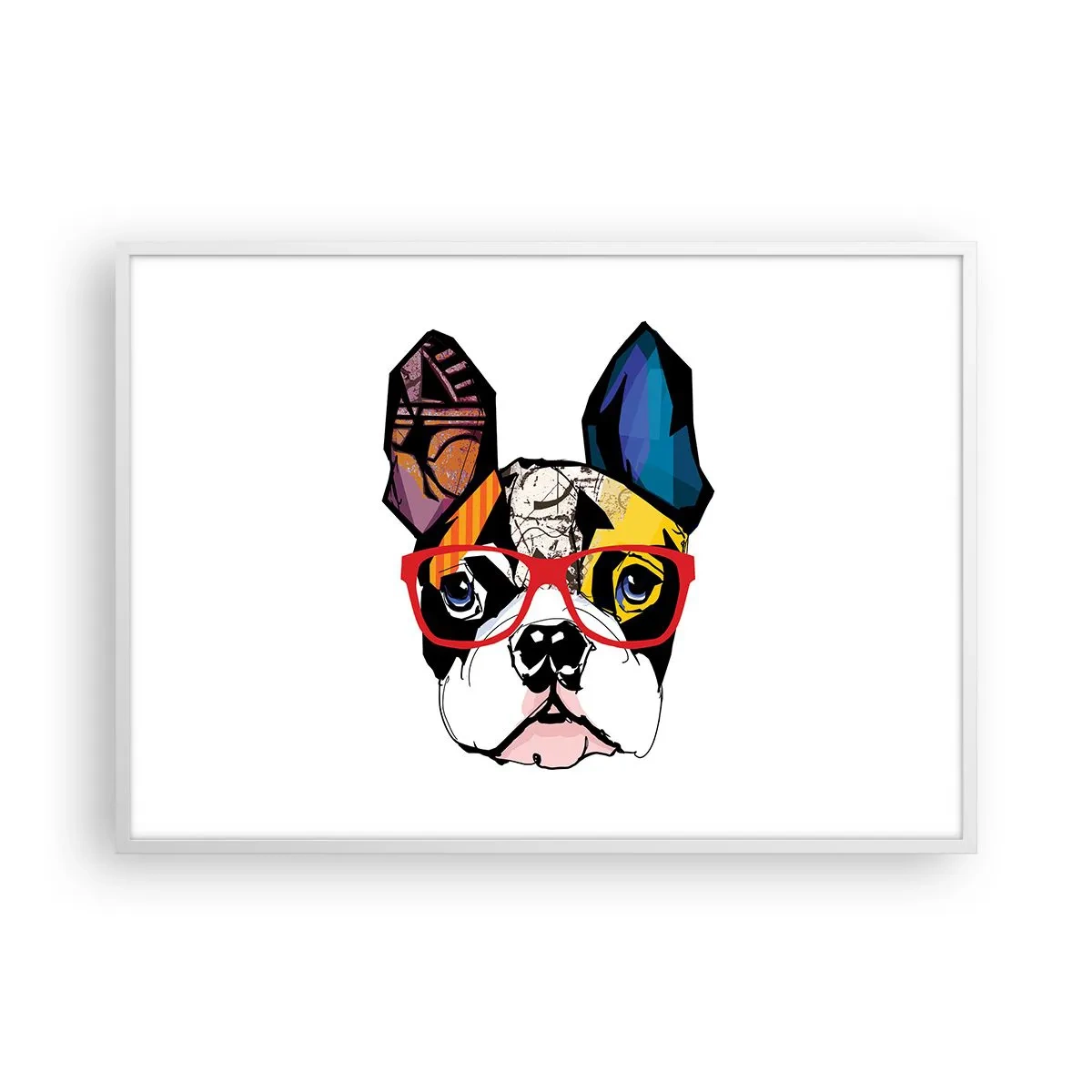 Poster in een witte lijst - intellectueel - 100x70 cm