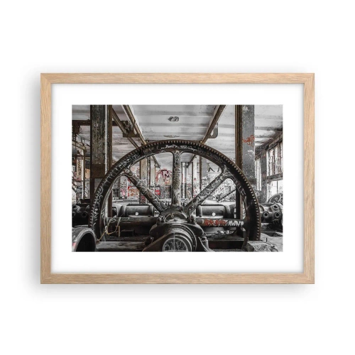 Een poster in een licht eiken lijst - Het geheime leven van de fabriek - 40x30 cm