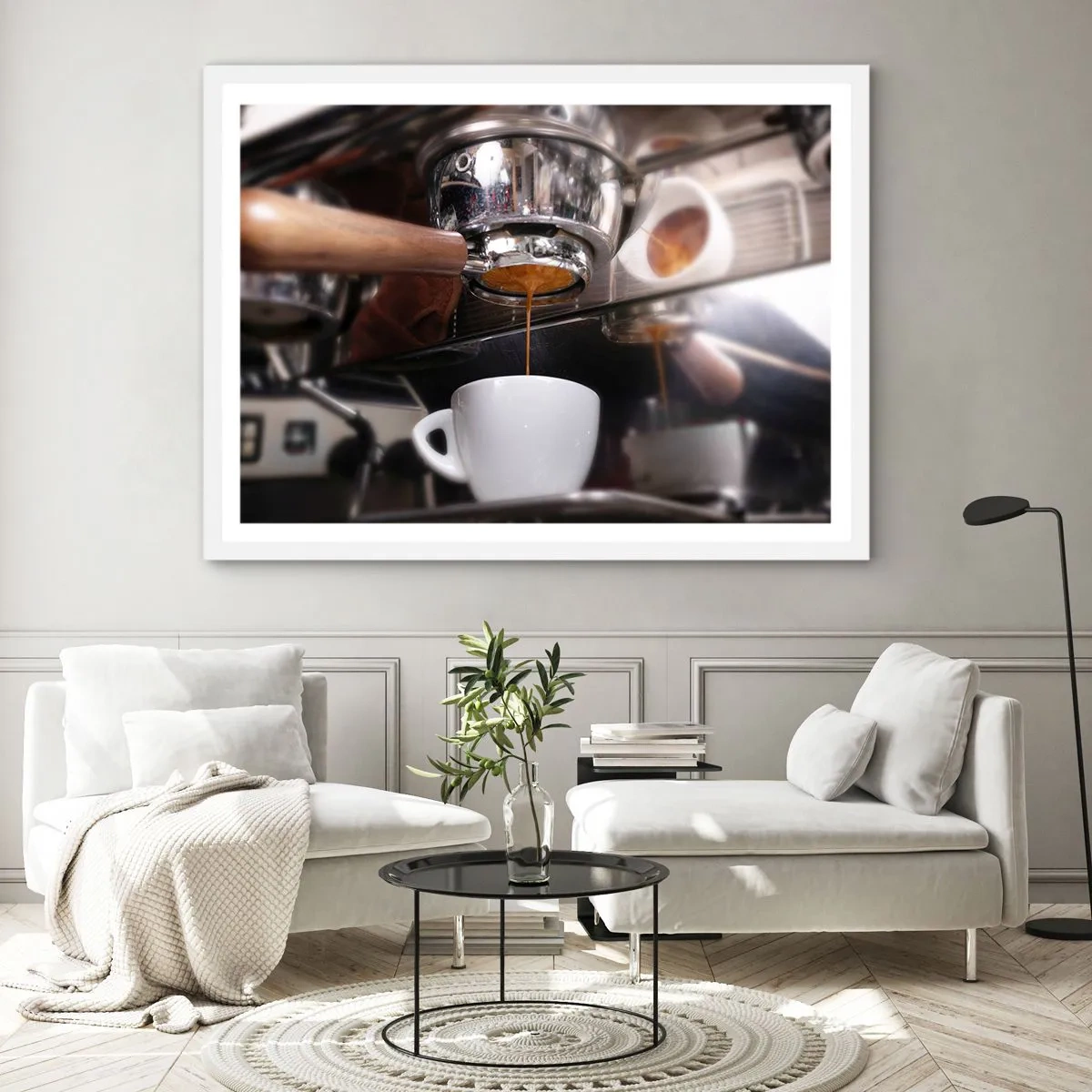 Poster in een witte lijst - Goede tijd van de dag - 70x50 cm