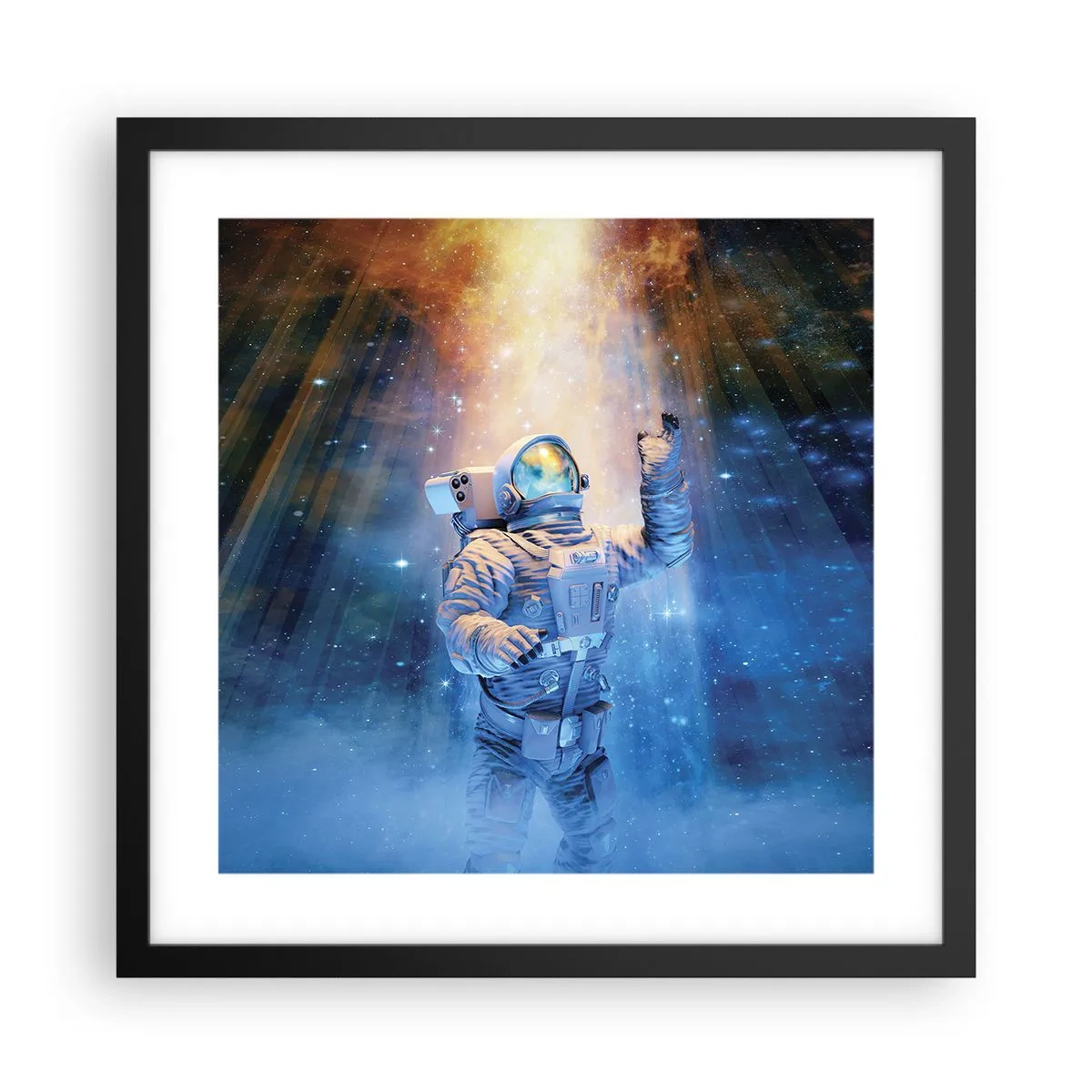 Poster in een zwarte lijst - Eindelijk aan het einde - 40x40 cm