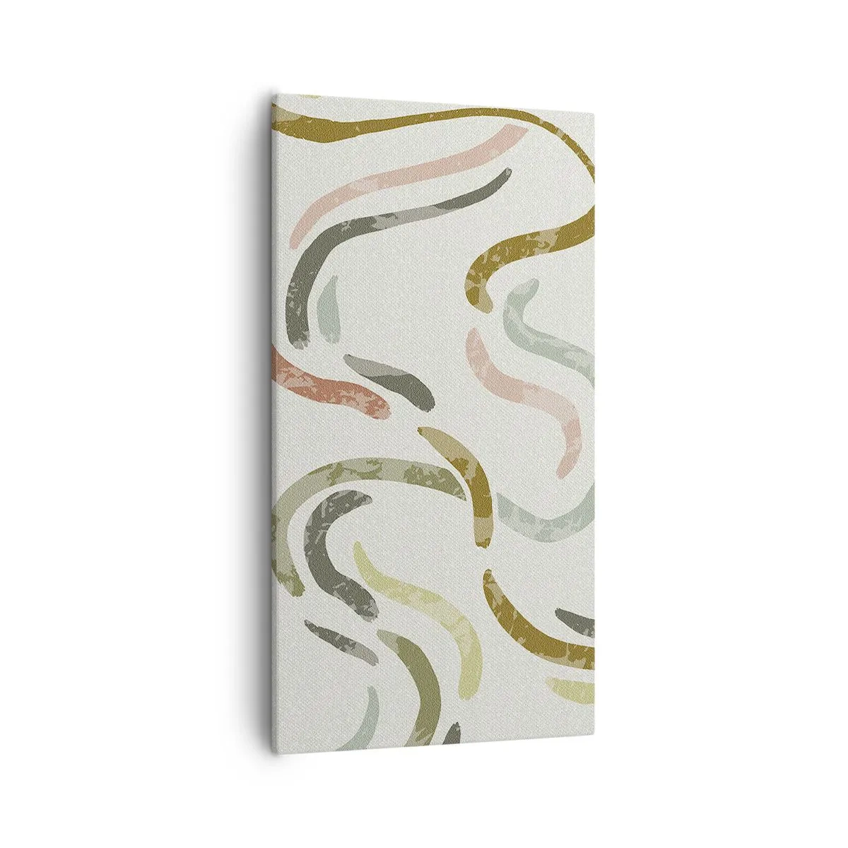 Schilderen op canvas - Een vrolijke dans van abstractie - 55x100 cm