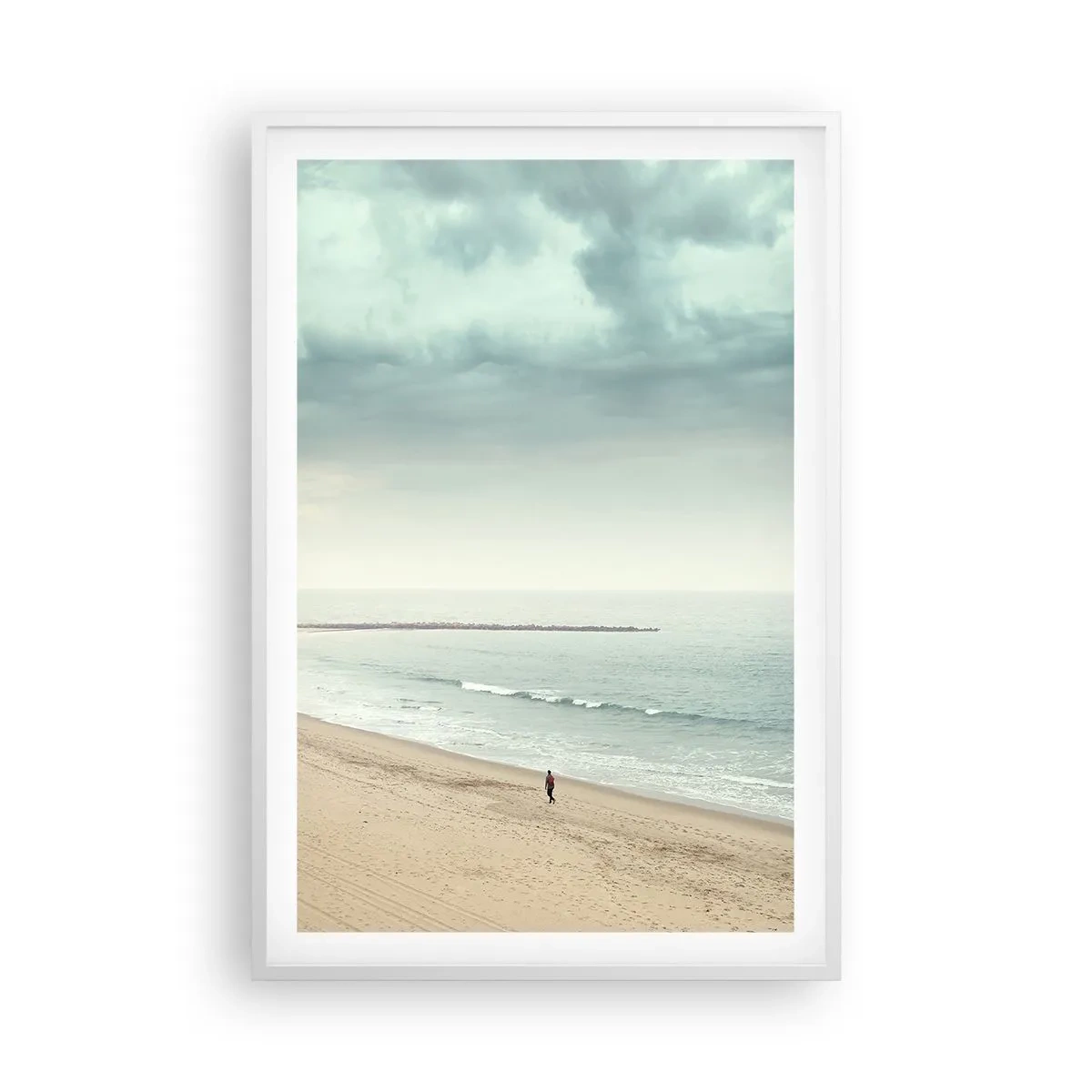 Poster in een witte lijst - op zoek naar vrede - 61x91 cm