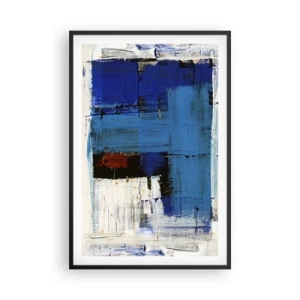 Poster in een zwarte lijst - Het geheim van blauw - 61x91 cm