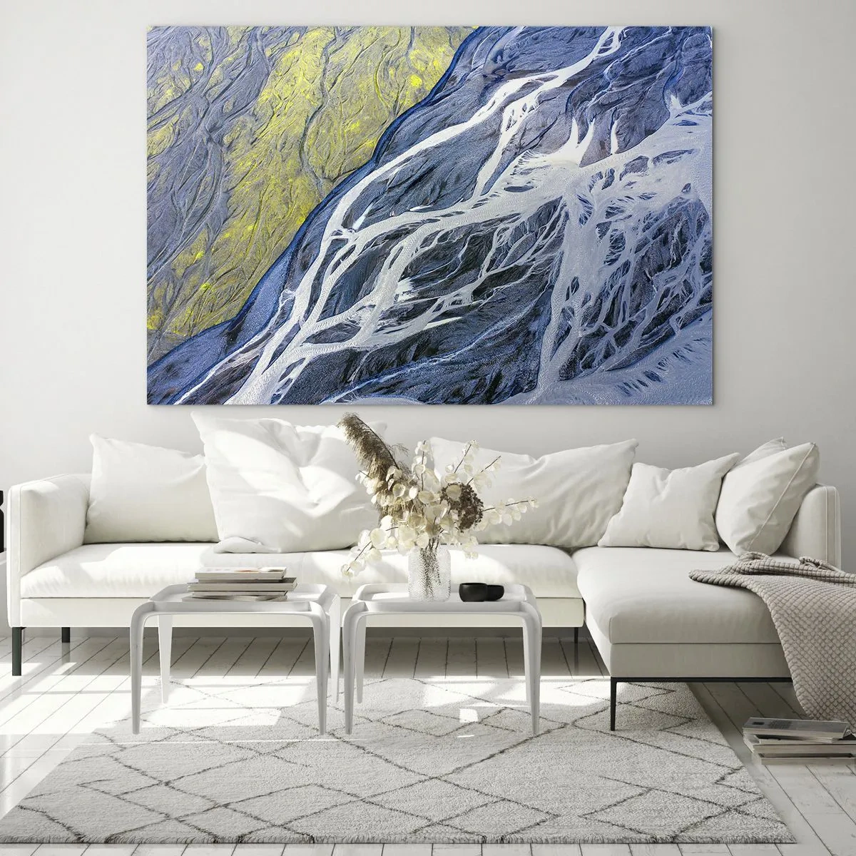 Schilderen op glas - Rotstekeningen van de natuur - 100x70 cm