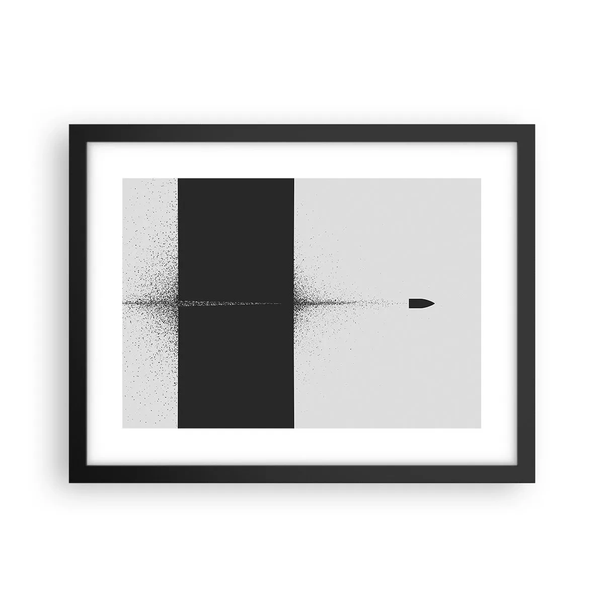 Poster in een zwarte lijst - Rechtstreeks naar het doel - 40x30 cm