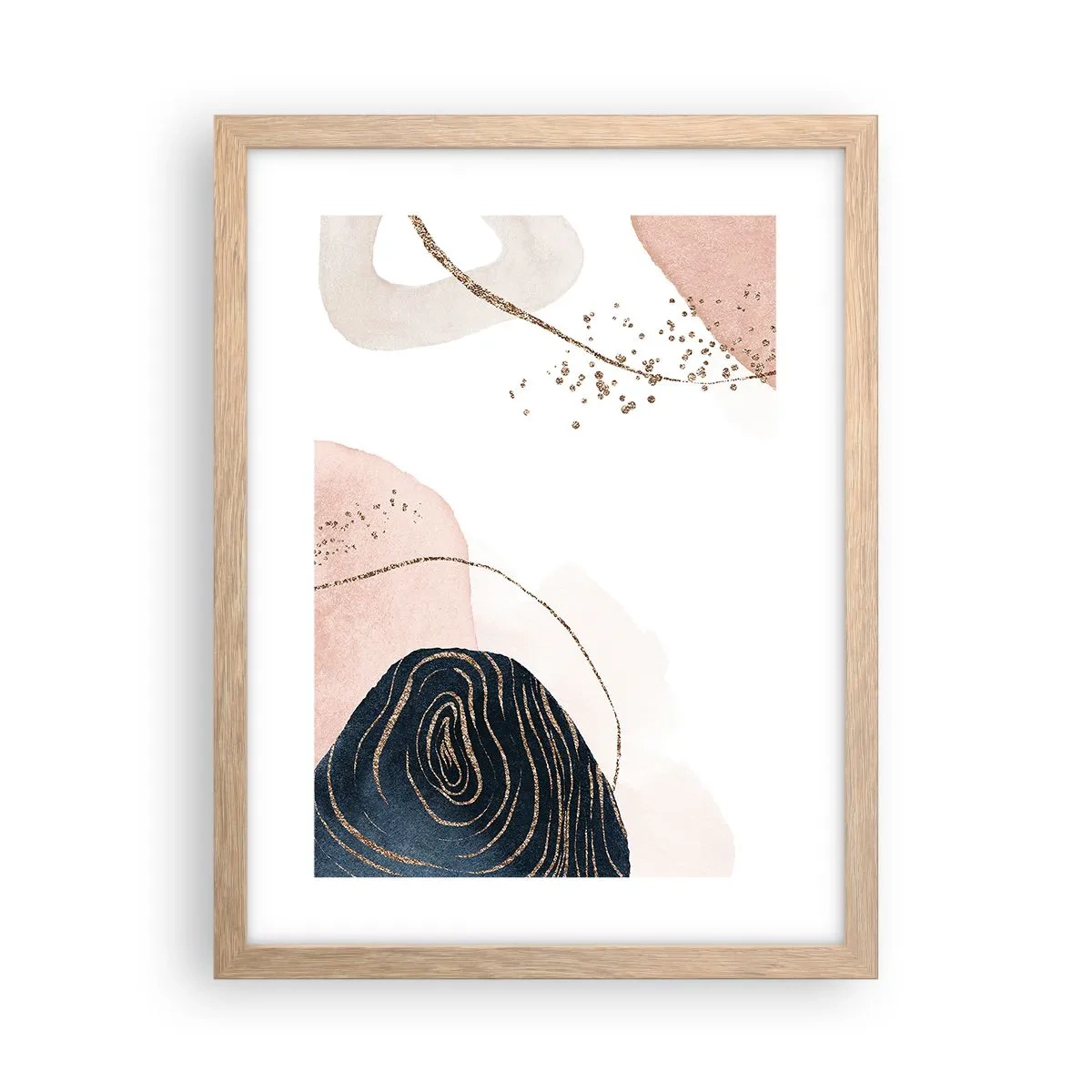 Een poster in een licht eiken lijst - Alles vloeit - 30x40 cm