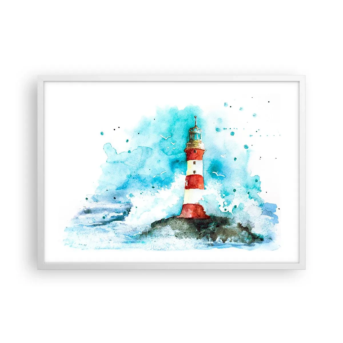 Poster in een witte lijst - Eenheid van de elementen - 70x50 cm