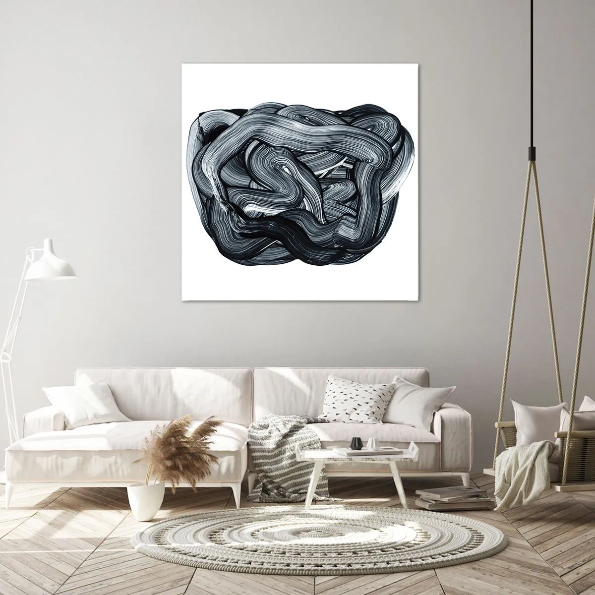 Schilderen op canvas - Het is niet zo eenvoudig - 70x70 cm