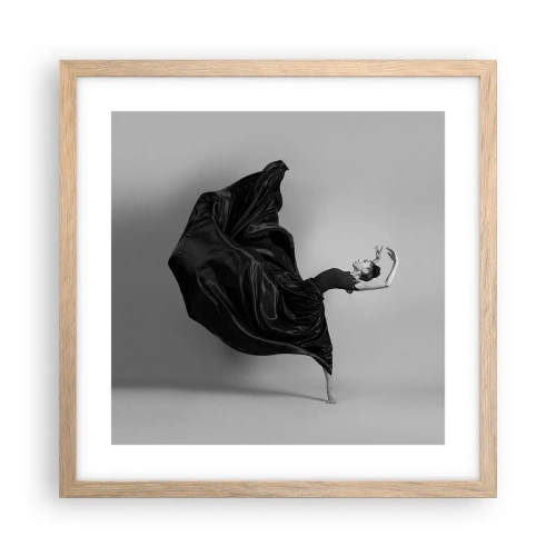 Een poster in een licht eiken lijst - Gevleugeld door muziek - 40x40 cm