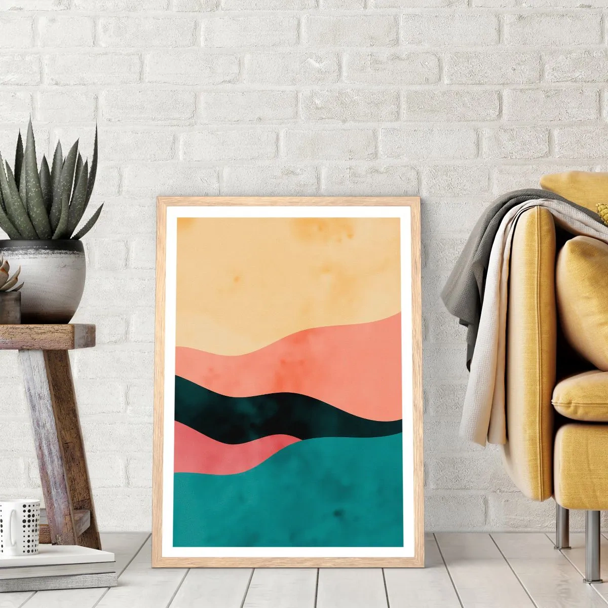 Een poster in een licht eiken lijst - Conforme non-conformiteit - 70x100 cm