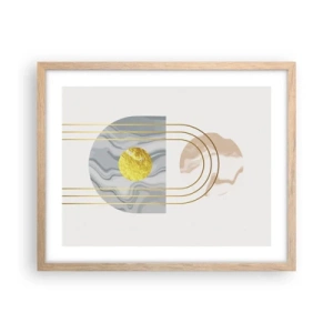 Een poster in een licht eiken lijst - Helderheid en schittering - 50x40 cm