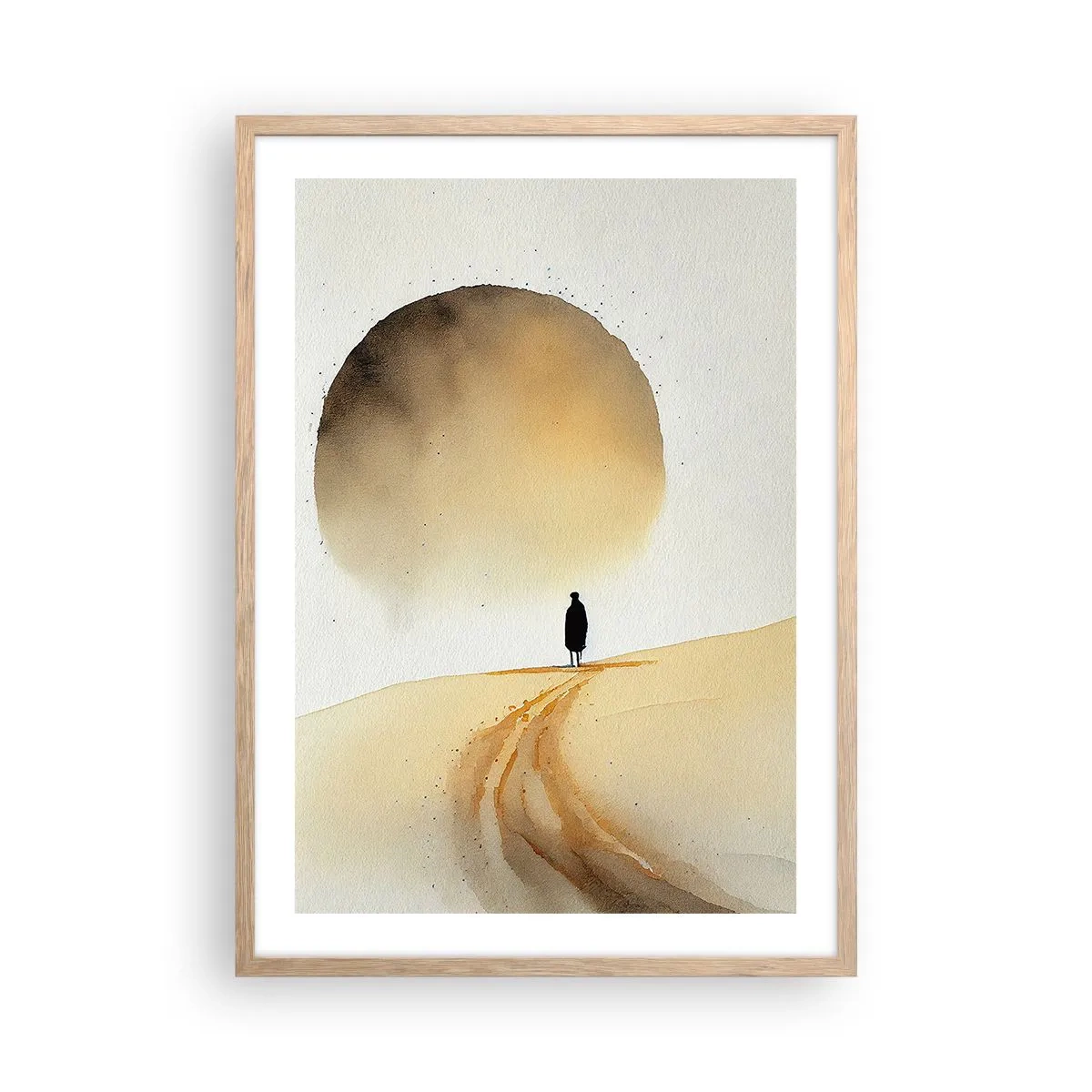 Een poster in een licht eiken lijst - Altijd verlangen - 50x70 cm