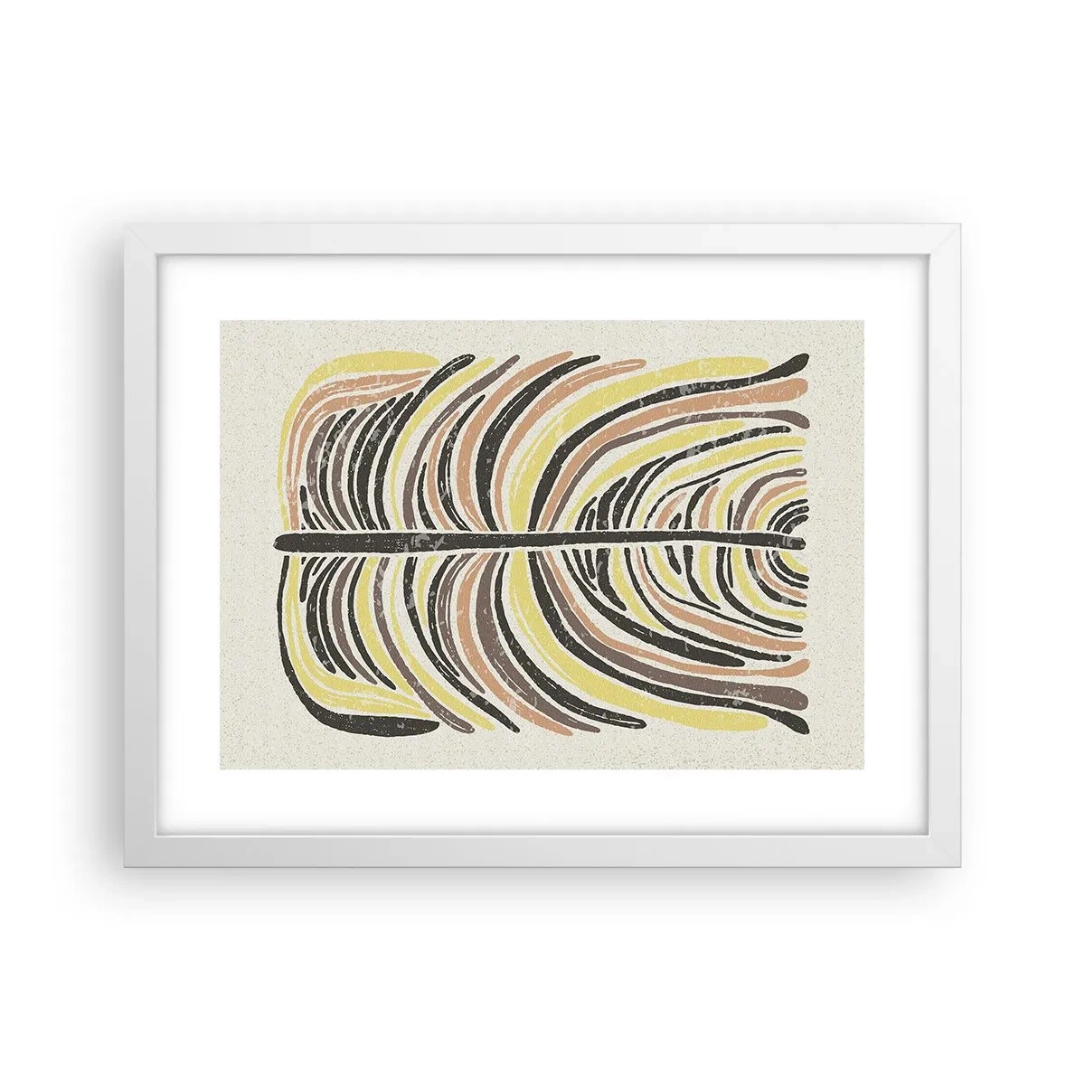 Poster in een witte lijst - Abstractie vol leven - 40x30 cm
