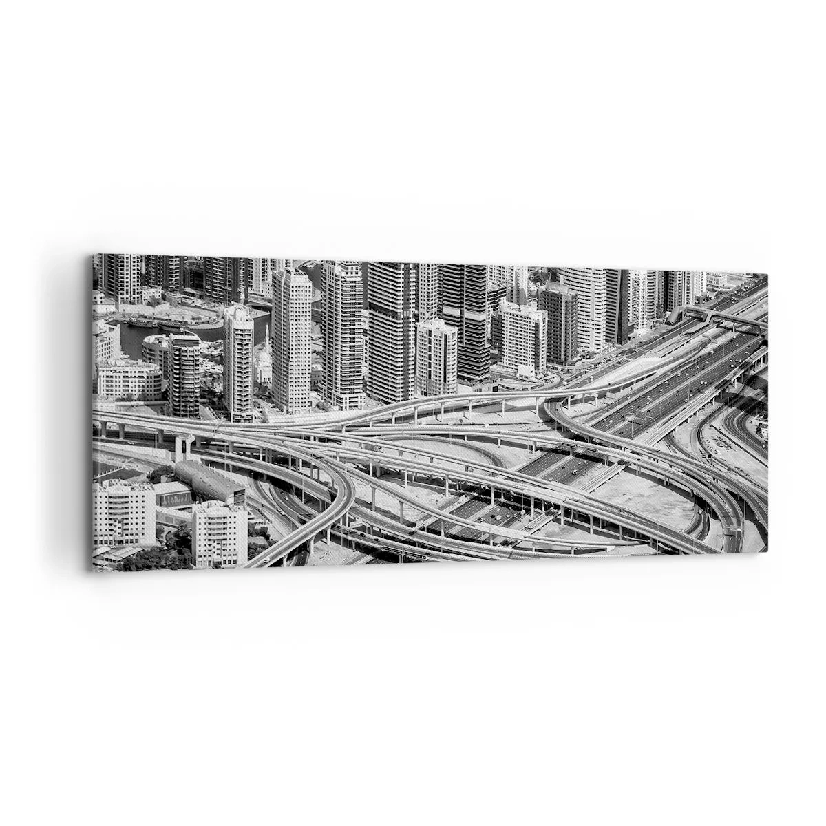 Schilderen op canvas - Dubai - de onmogelijke stad - 100x40 cm