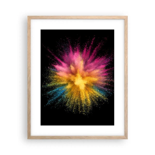Een poster in een licht eiken lijst - De geboorte van kleuren - 40x50 cm