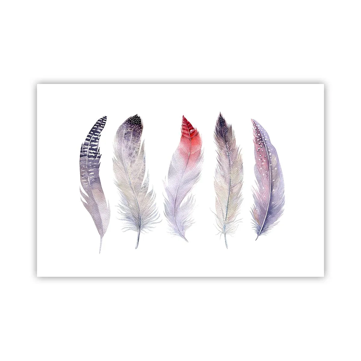 Poster - Delicaat als veelkleurige mist - 91x61 cm