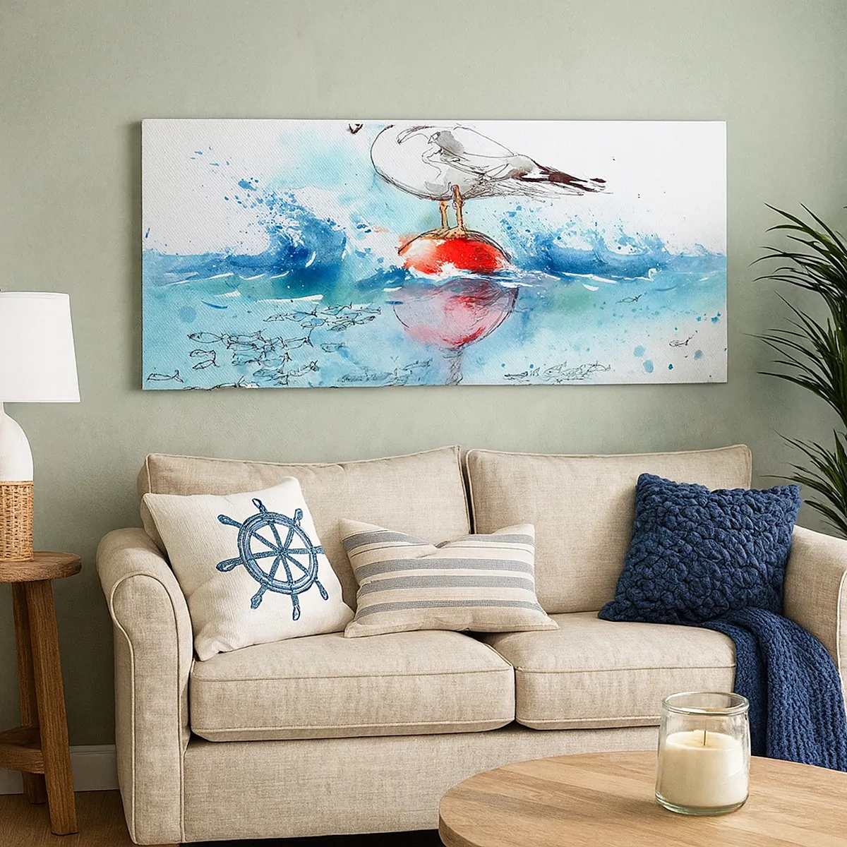 Schilderen op canvas - Succesvolle vangst - 30x30 cm