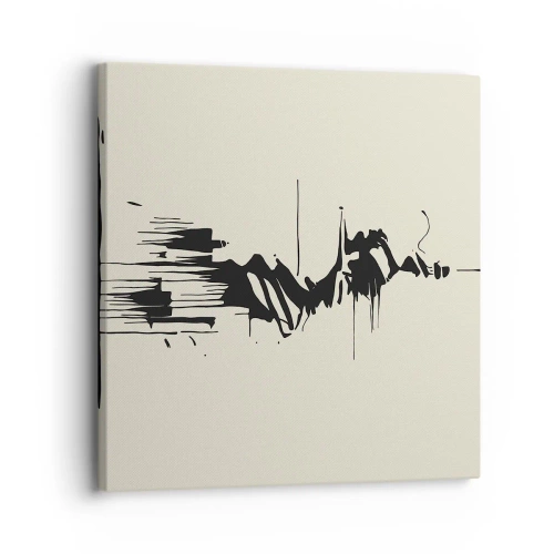 Schilderen op canvas - Overhaaste abstractie - 30x30 cm
