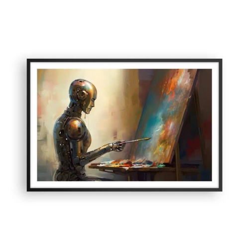 Poster in een zwarte lijst - De kunst van de toekomst - 91x61 cm