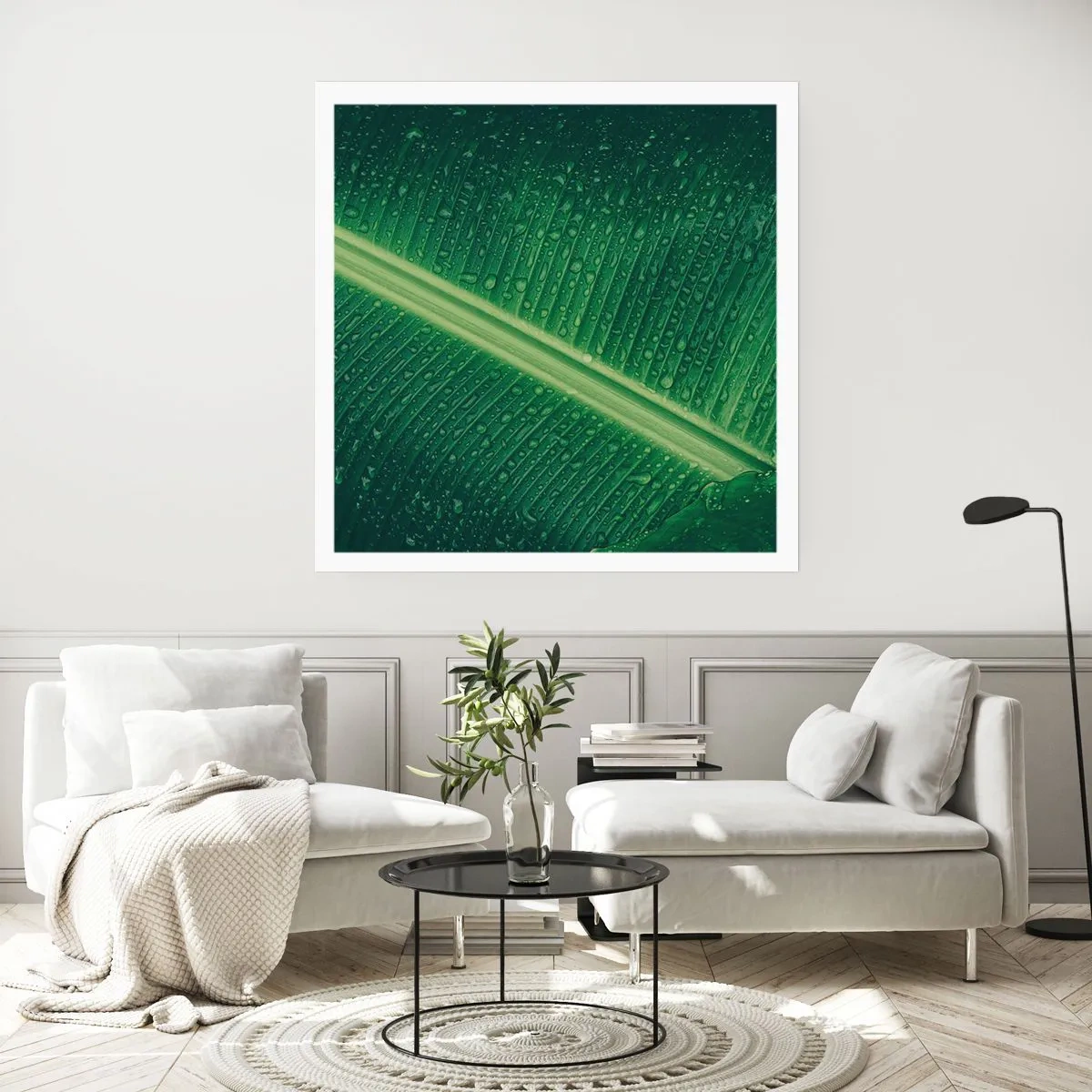 Poster - De structuur van groen - 60x60 cm