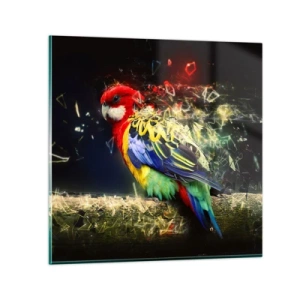 Schilderen op glas - Boodschapper van uitstraling - 30x30 cm
