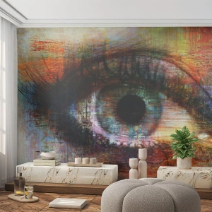 Fotobehang Standard Eco - Je kunt in de ziel kijken - Abstractie, Oog, Deel - 500x350 cm