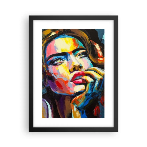 Poster in een zwarte lijst - Dromen vliegen in de lucht als vogels - 30x40 cm