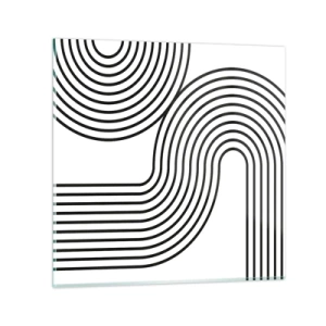 Schilderen op glas - In de bocht - 30x30 cm